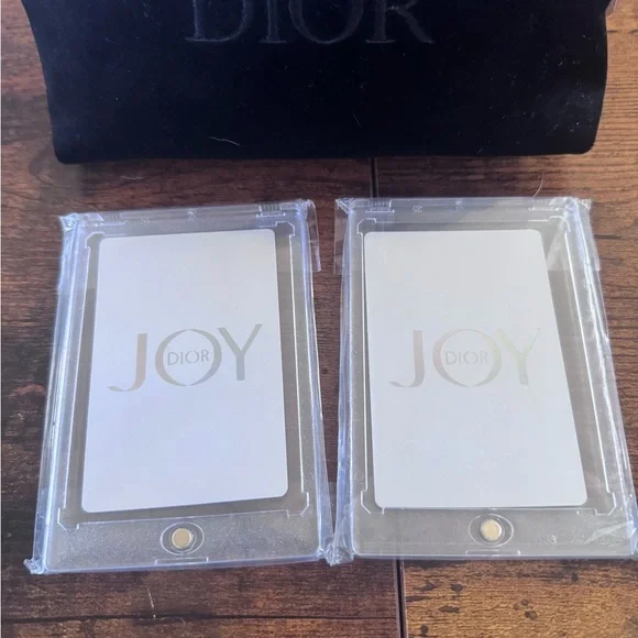 Dior NEW Beauty BUNDLE Beauty Bag, Lip Max, & (2) Joy Playing Cards - Picture 7 of 8